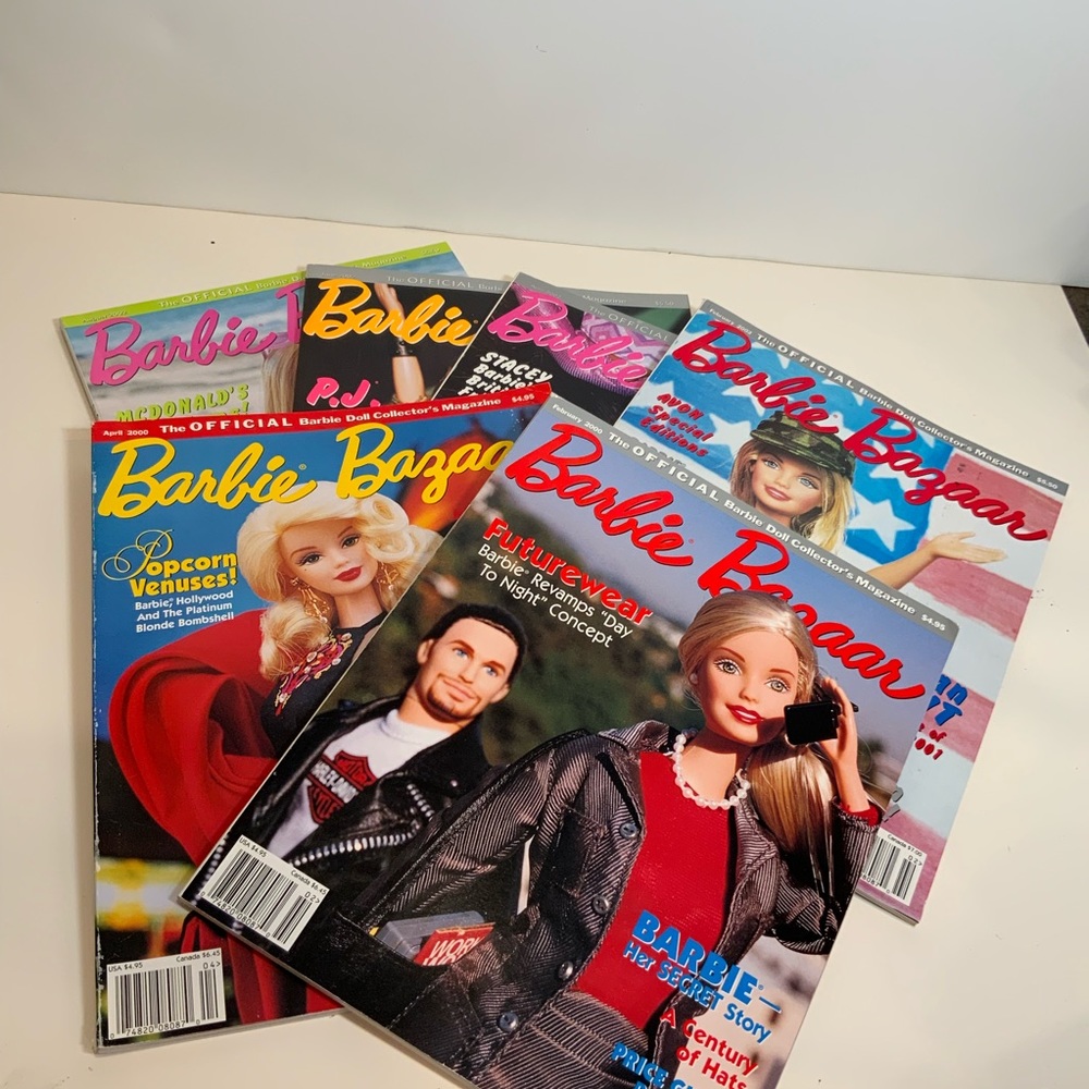 Barbie Bazaar Magazine lot of 6 (2000, 2002)